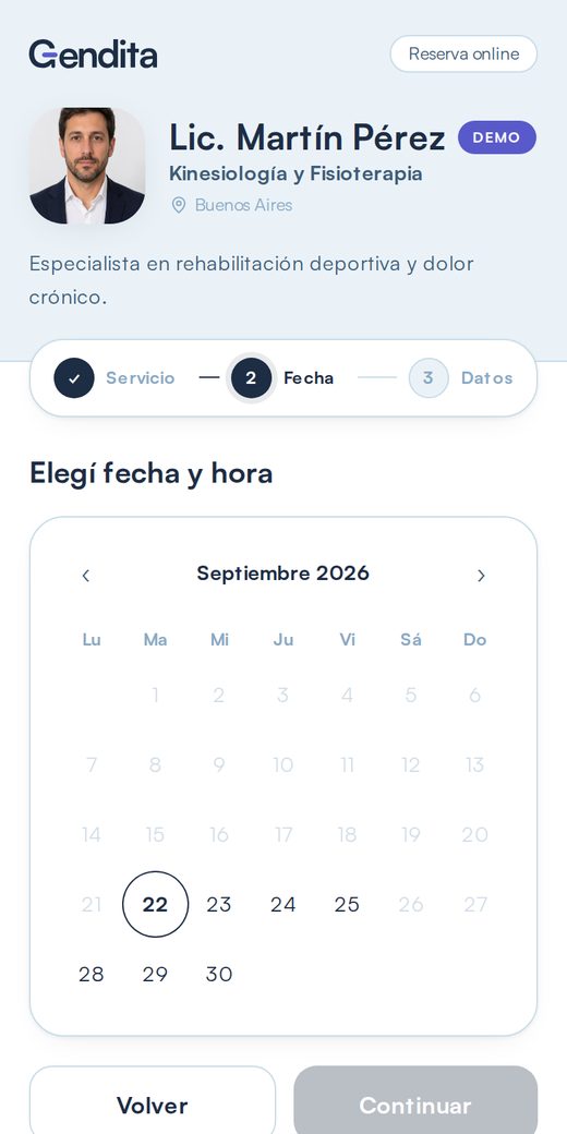 Paso 2: elegir el día